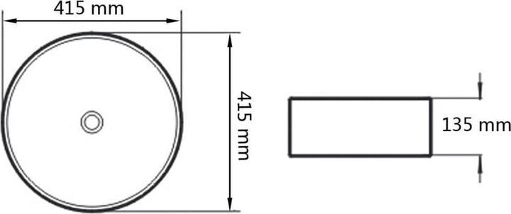Immagine prodotto vidaXL Becken (415 mm, 415 mm)