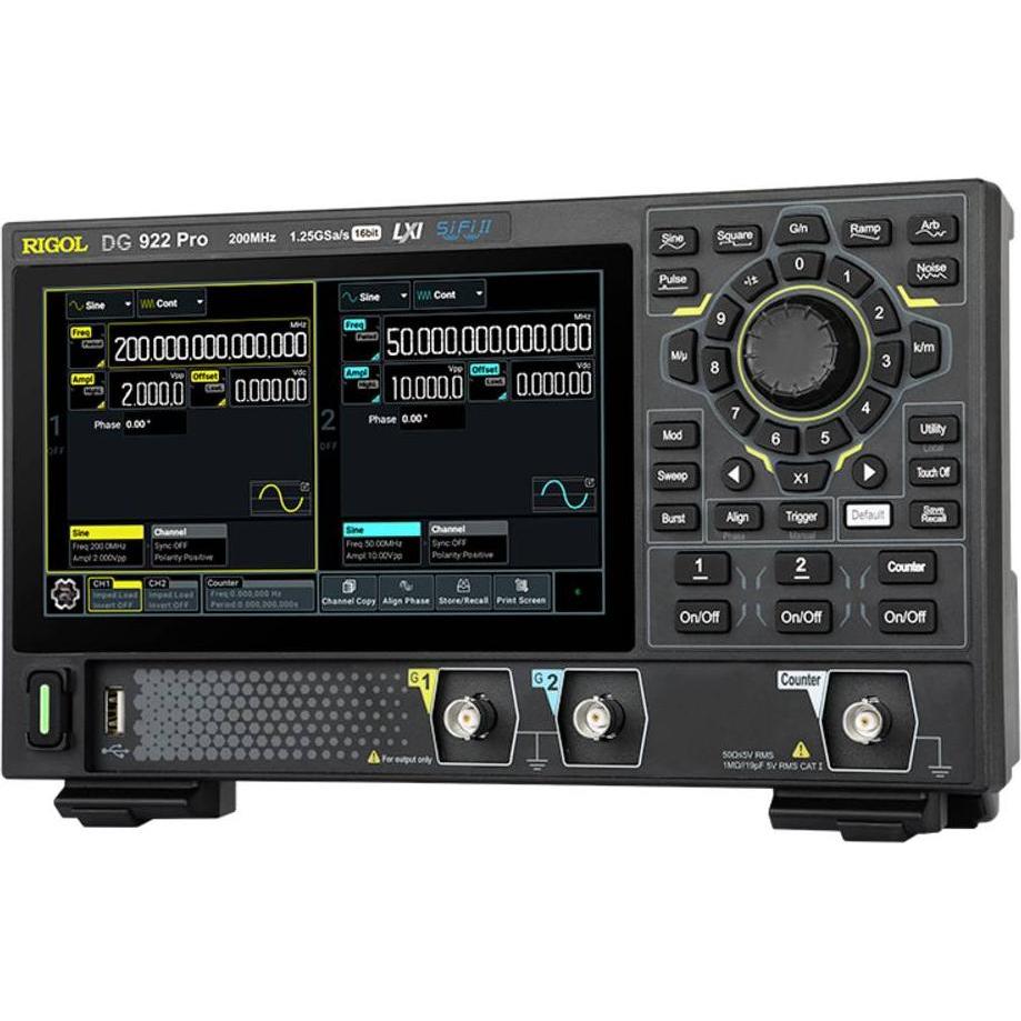Rigol DG902 Pro generatore di funzioni alimentato a rete 1 µHz - 70MHz 2 canali seno, quadrato, rampa, Misurazione