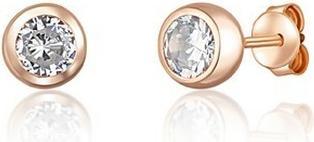 Produktbild JVD Minimalist bronze stud earrings SVLE0897XH2RO0 - Diameter: 0.6 cm