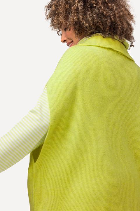 Produktbild Ulla Popken Pullunder, Rippstrick, oversized, Strickkragen, ärmellos (50, 52)