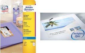 Actual product image Avery Glossy labels