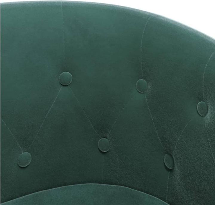 Produktbild vidaXL Clubsessel mit Fusshocker Dunkelgrün Samt,Farbe