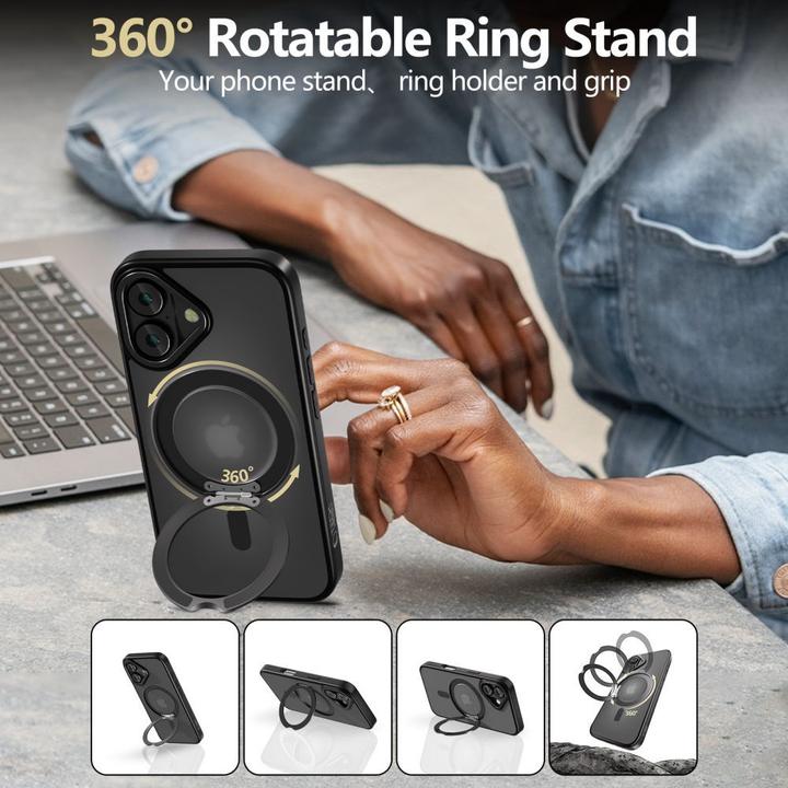 Produktbild Tech-Protect MagRing MagSafe iPhone 16 Case - Semi-Transparent (Apple iPhone 16)