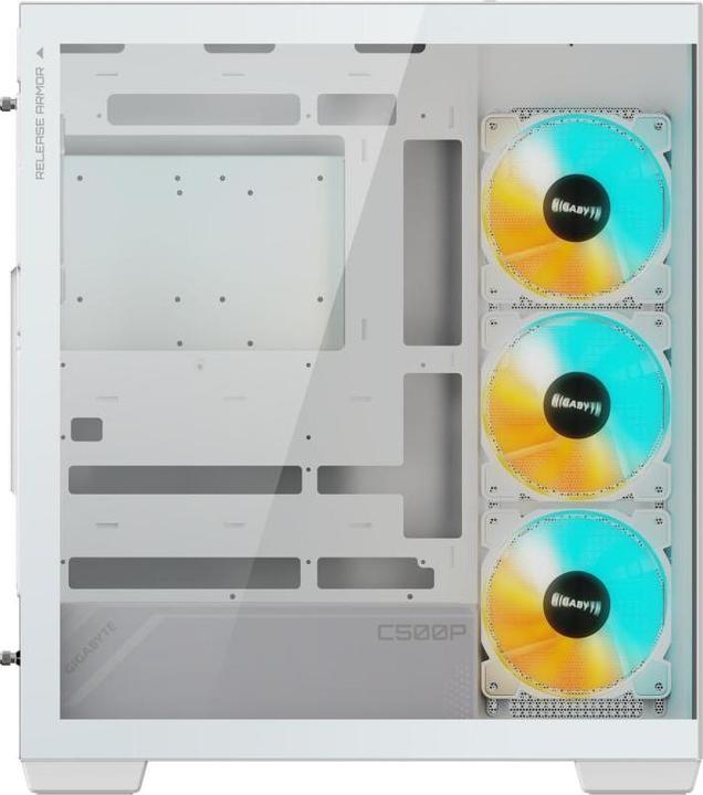 Actual product image Gigabyte Case||GB-C500P ST|MidiTower|Case product features Transparent panel|ATX|MicroATX|MiniITX|Colour Blac (ATX, mATX, Mini-ITX)
