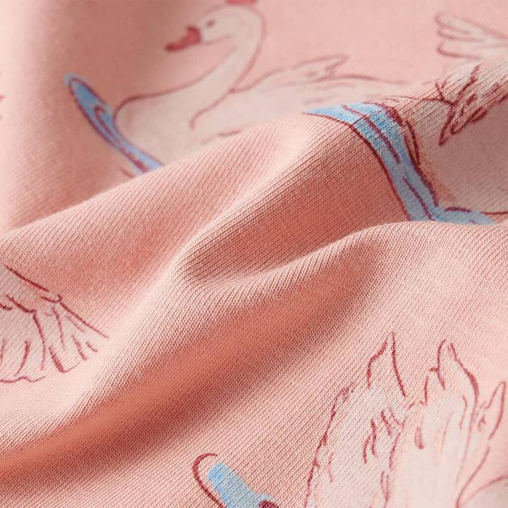 Produktbild vidaXL Kinderpyjama mit Langen Ärmeln Hellrosa 140,Material: 95 (140)