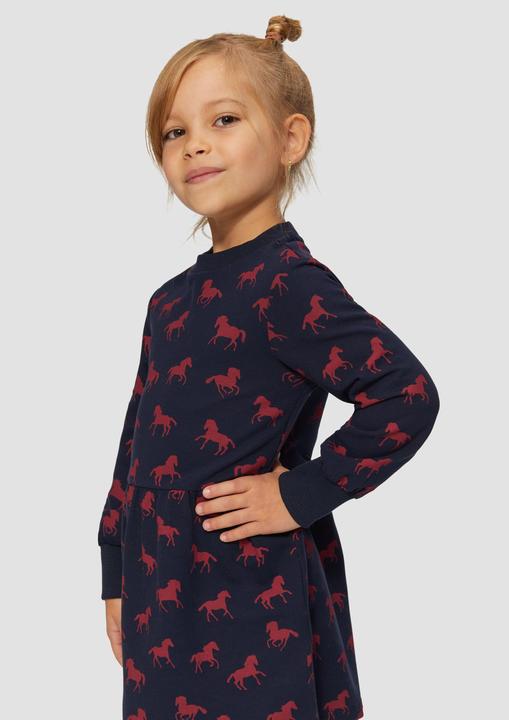 Actual product image S.Oliver Kleid Kurzes Sweat-Kleid mit All-over-Print (92)