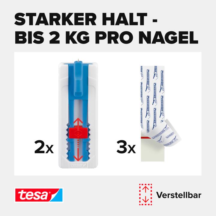 Produktbild tesa Klebenagel für Fliesen & Metall, ideal für Leinwand & Keilrahmen