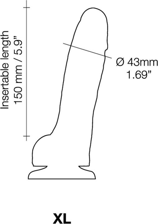 Actual product image Strap-on-me Realistic Sliding Dildo (XL)