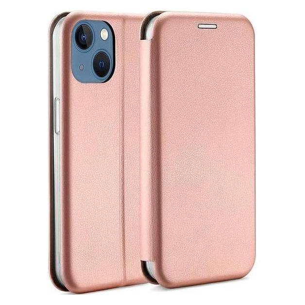 Beline Etui Book Magnetic iPhone 14 6,1" różowo złoty/rose gold (Apple iPhone 13, Apple iPhone 14), Smartphone Hülle, Rosa