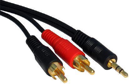Produktbild Cables Direct CDL 2m 3.5mm Stereo to 2 RCA Cable (2 m, Cinch Kabel)