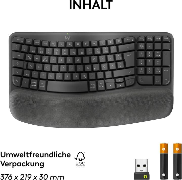 Actual product image Logitech Wave Keys for Business (Germany, Wireless)