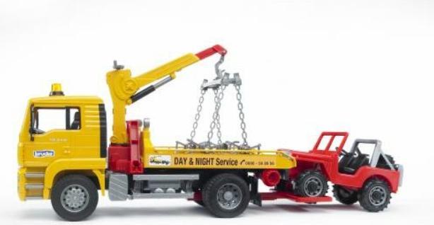 Actual product image Bruder Man tow truck with off-road vehicle