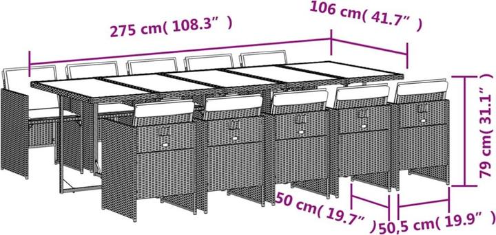 Produktbild vidaXL Garten Essgruppe