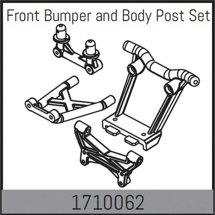 Actual product image Absima mamba 7: front bumper and body post set