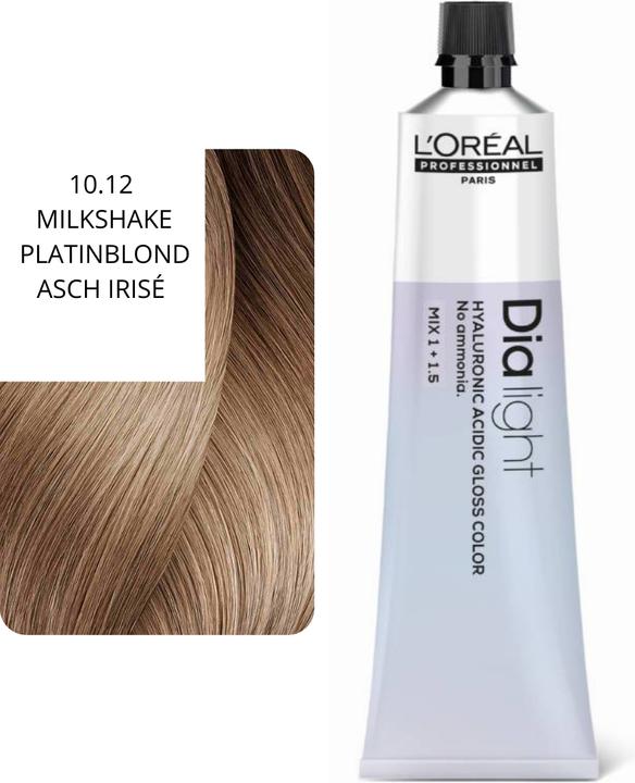 Produktbild L'Oréal Professionnel L'Oral Professionnel Dialight 1012 Milkshake Platinum Blonde Ash Iridescent 60ml Hair Color (Blond)