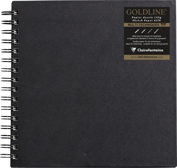 Produktbild Clairefontaine GOLDLINE Spiralb.20x20 140g (Spezial, Blanko, Harter Einband)