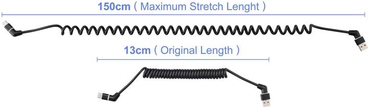 Produktbild Renkforce USB-Ladekabel USB 2.0 USB-A Stecker, USB-C® Stecker 0.13 m Schwarz Ste (1.50 m, USB 2.0)