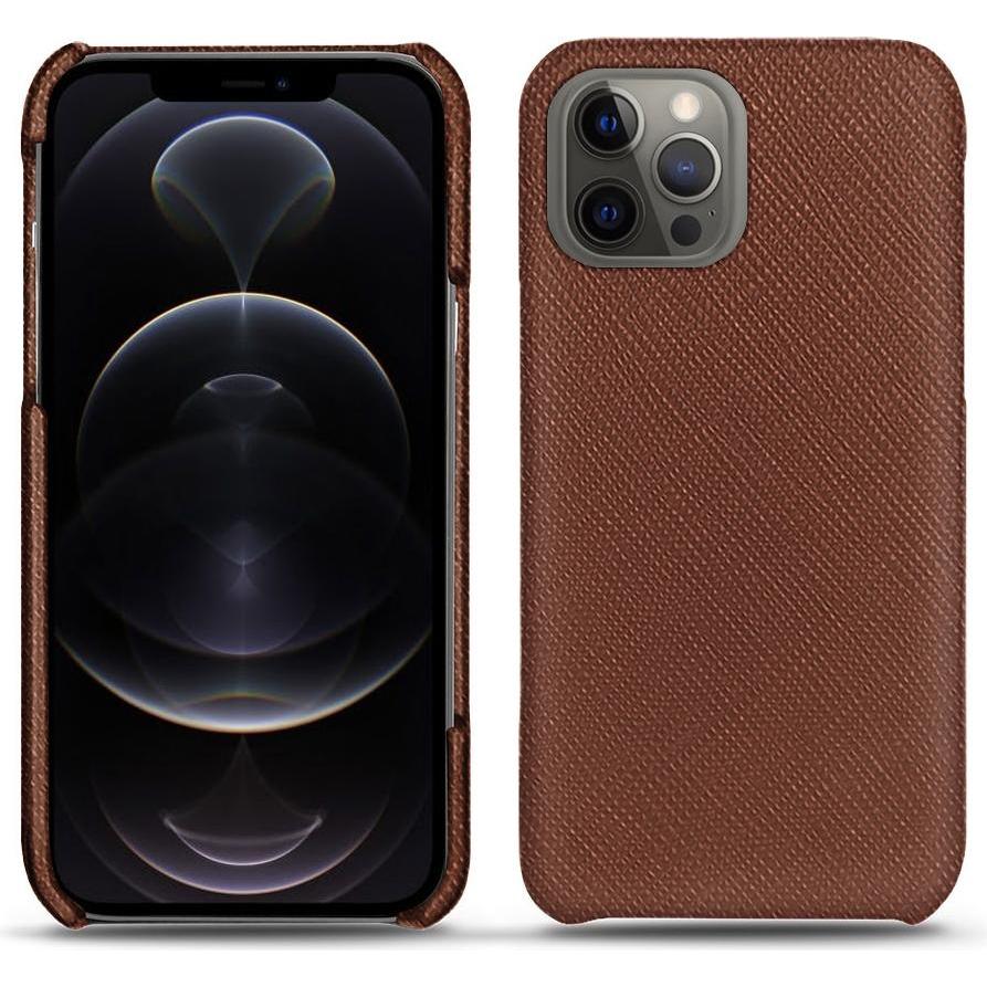 Noreve Lederschutzhülle (Apple iPhone 12 Pro Max), Smartphone Hülle, Braun