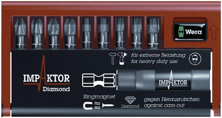 Actual product image Wera Bit-Check 10 Impaktor 1 (25.4 / 4 mm)