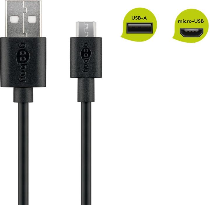 Produktbild Goobay USB-Kabel (2 m, USB 2.0, 5 W)