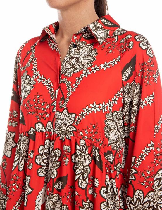Image du produit Replay Robe all-over bedrukt poly satijn (XS)