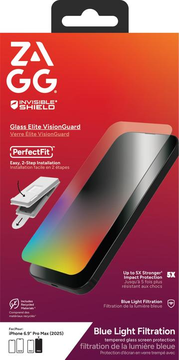 Actual product image Zagg InvisibleShield Glass Elite VG Screen Protector For Apple iPhone 17 Pro Max (Apple iPhone 17 Pro Max)