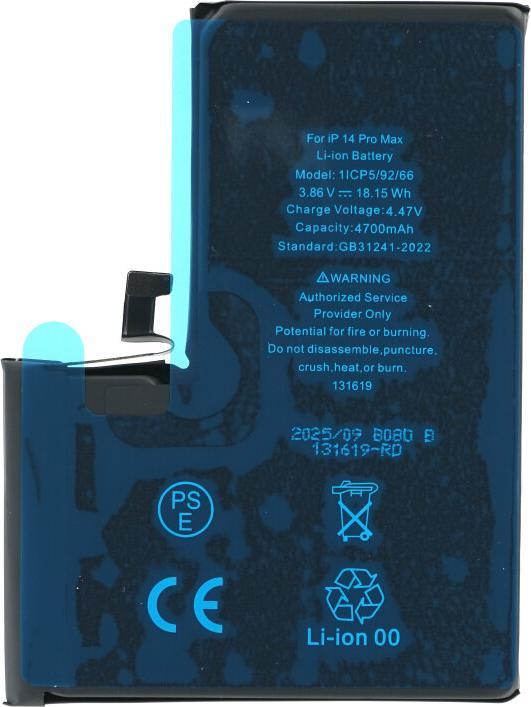 Image du produit OEM Batterie haute capacité 4770 mAh diagnostiquable pour iPhone 14 Pro Max