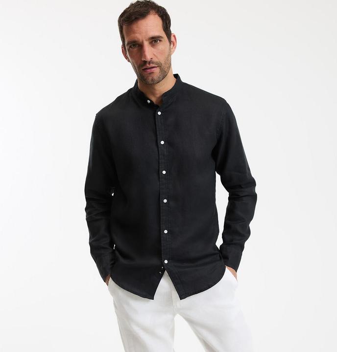 Immagine prodotto La Redoute Collections Camicia di lino dritta e firmata con colletto rialzato (XXL)