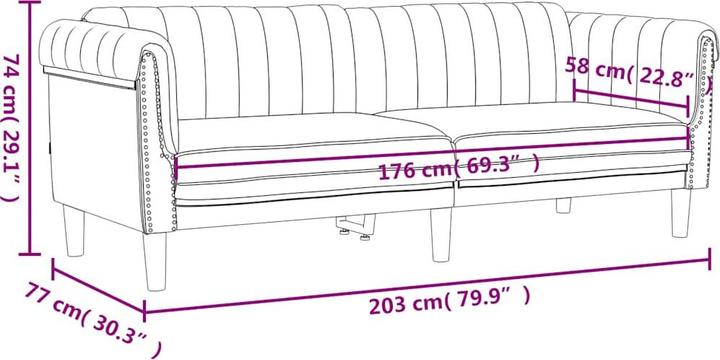 Produktbild vidaXL Kaisley (2-Sitzer, 3-Sitzer)
