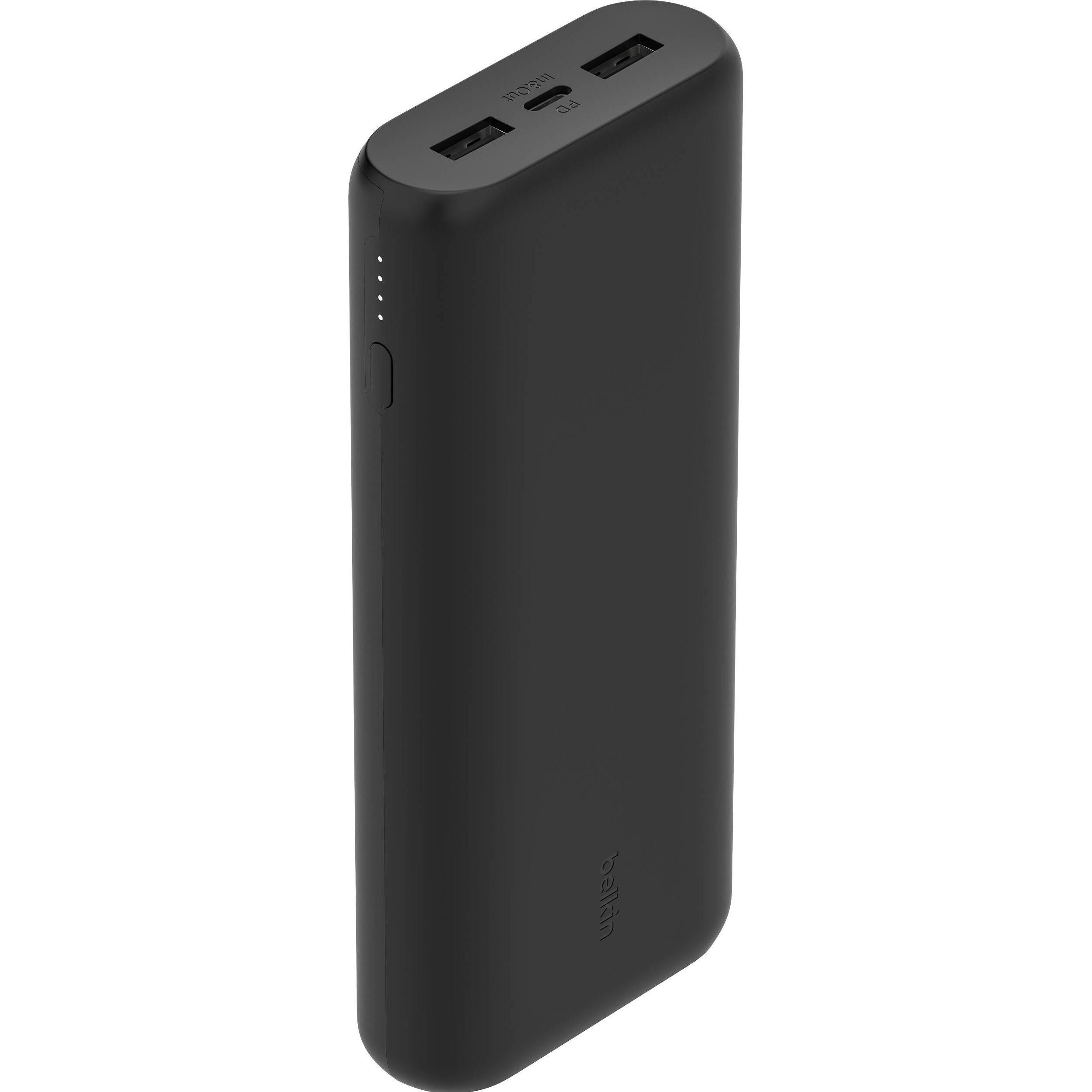 Belkin BoostCharge (20000 mAh, 20 W, 74 Wh), Powerbank, Schwarz