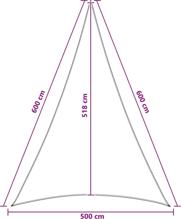 Produktbild vidaXL Sonnensegel (500 x 600 cm)