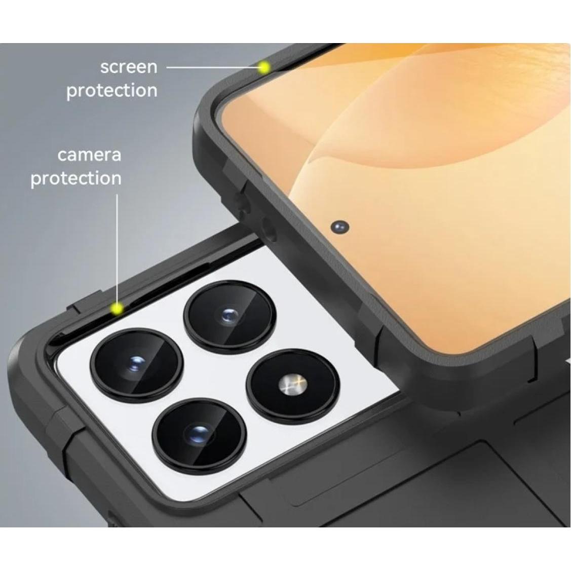 Thumbnail - Screenguard Xiaomi Poco F6 Pro Rugged Shield Hülle (Xiaomi Poco F6 Pro), Smartphone Hülle, Schwarz