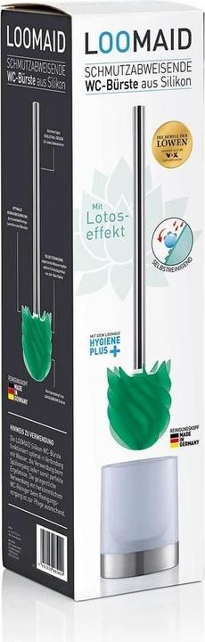 Produktbild Loomaid Toilettenbürste aus Silikon, Grün, schmutzabweisend