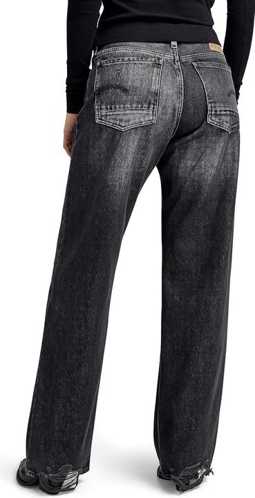 Image du produit G-Star Jeans Judee Basse Taille Larges, Noir Fumé Délavées Effilochées (W26/L30)