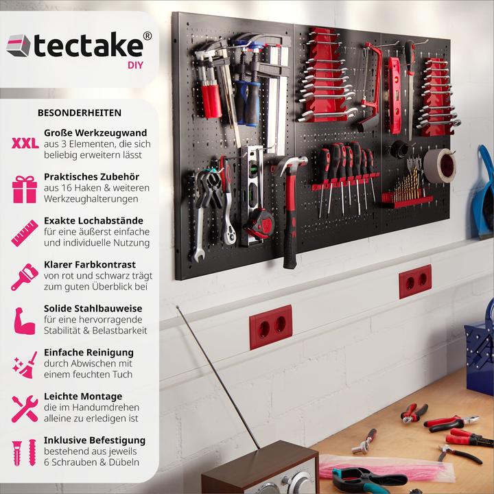 Actual product image tectake Tool Pegboard