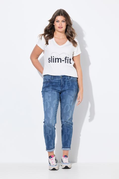 Immagine prodotto Laurasøn Jeans dal taglio aderente con stampa laser e cinque tasche (48)