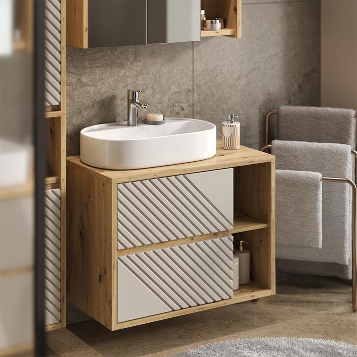 Produktbild Vicco Waschbeckenunterschrank Viola, Artisan-Eiche, 80 x 60 cm (80 x 46 x 60 cm)