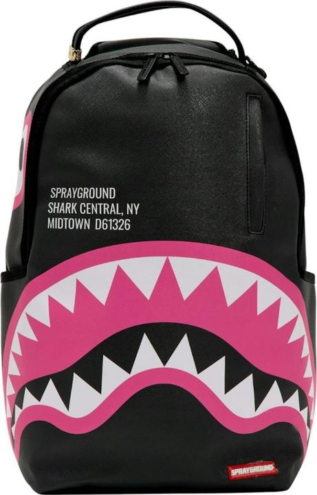 Sprayground Shark Central Pink DLXSV Backpack Black/Pink
