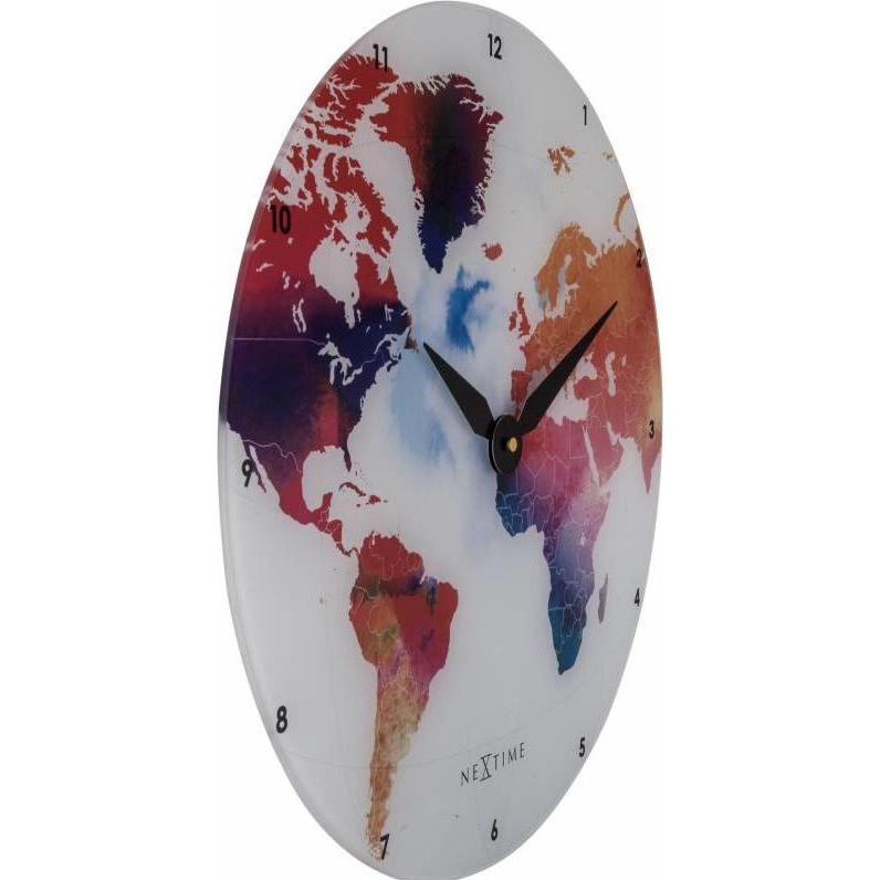 Nextime, Wanduhr, Wanduhr Colorful World (43 cm)