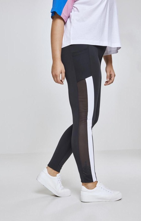 Produktbild Urban Classics Ladies Tech Mesh Striped Pocket Leggings (XS)