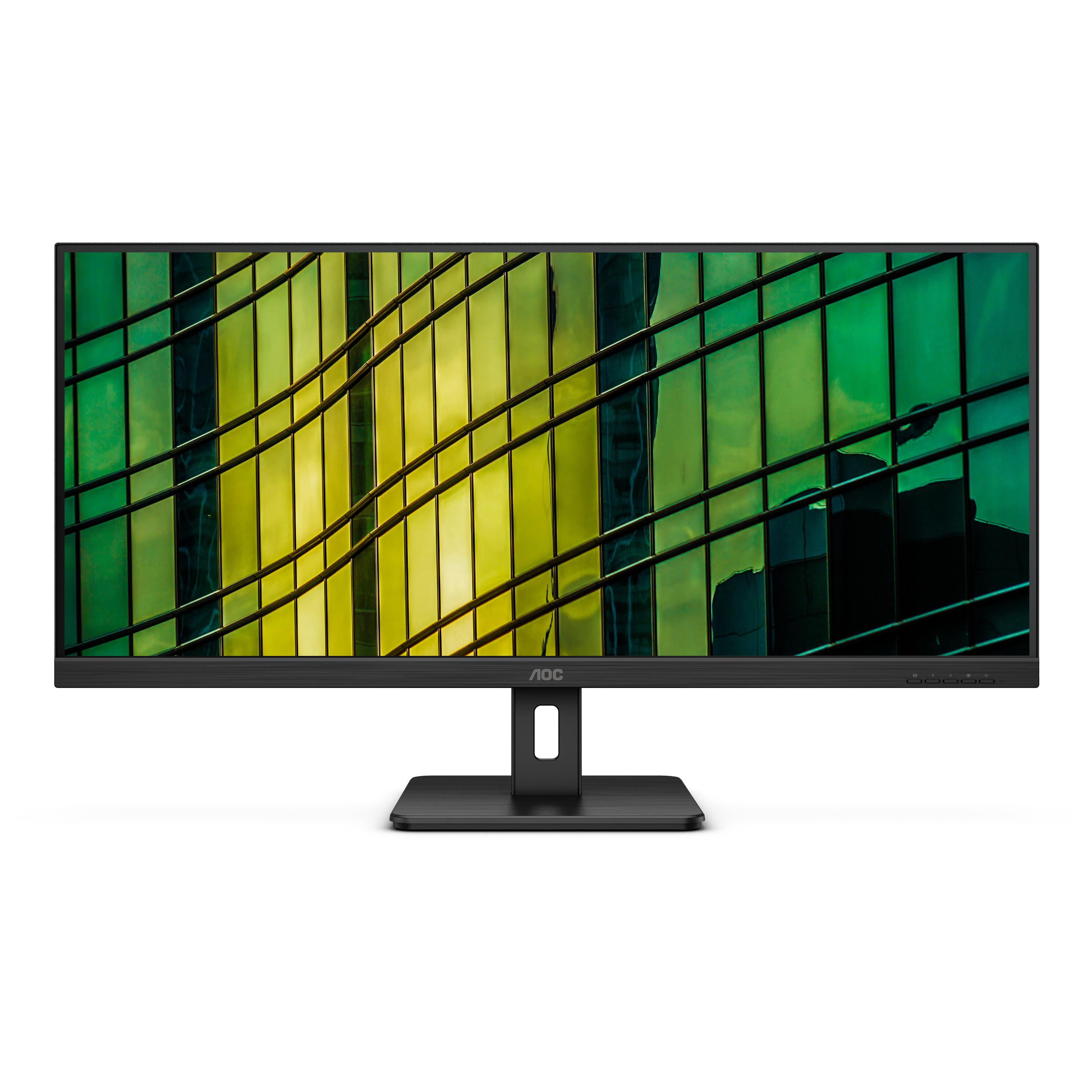 AOC U34E2M (3440 x 1440 pixels, 34"), Monitor, Zwart