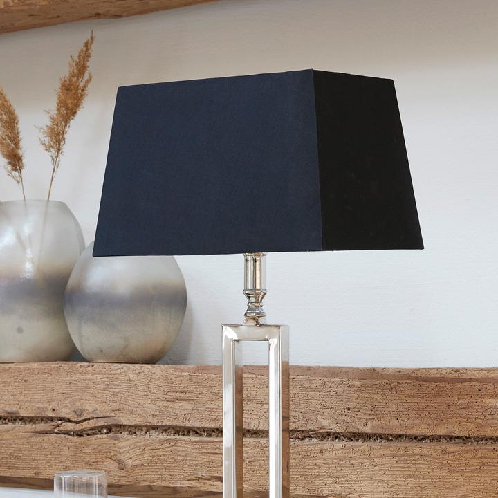 Actual product image Loberon Table Lamp Kinshaa black/silver (E27)