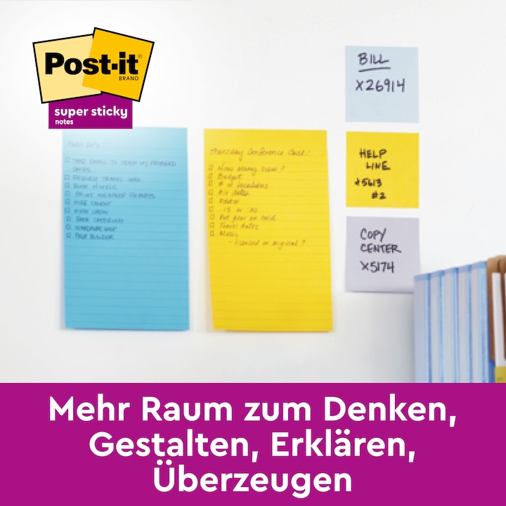 Image du produit Post-it Super Sticky grand format (203 x 153 mm)