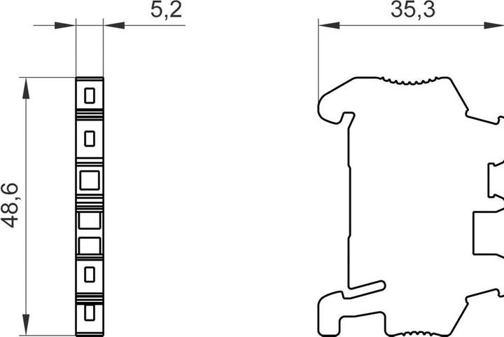 Produktbild Siemens Endhalter grau für 5,2mm Klemmenbreite (Diverse)