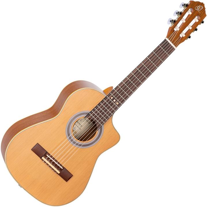 Produktbild Ortega Chitarra Acustica-Elettrica Requinto (Akustik Gitarre, Steg: Walnuss, Hals: Okoume, Boden und Zargen: Sapele, Griffbrett: Walnuss, Kopfplattenfurnier: Walnuss, Decke: Massar Zeder)