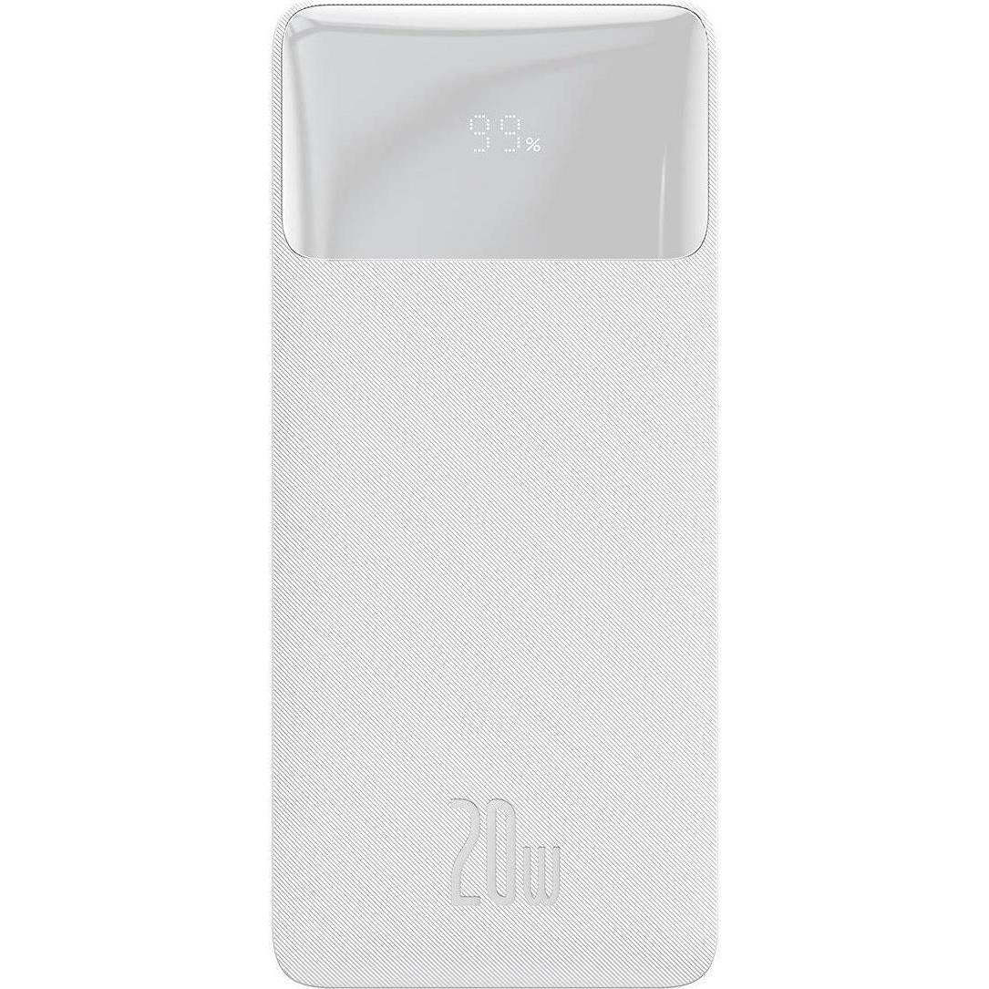Baseus Bipow Digital Display (30000 mAh, 20 W, 111 Wh), Powerbank, Weiss