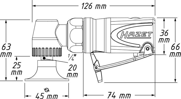 Actual product image HAZET Mini disc sander (Eccentric grinder)