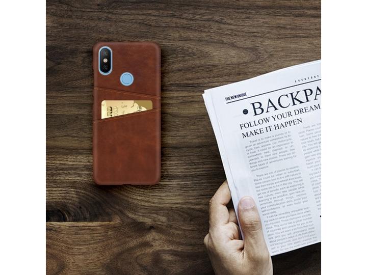Actual product image Screenguard Xiaomi Redmi Note 7 CardCaddy Leather Backcase with Card Pockets (Xiaomi Redmi Note 7)