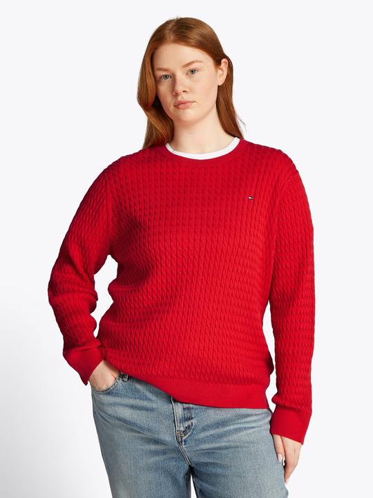 Image du produit Tommy Hilfiger Pull col roulé à manches longues en maille câblée (48)