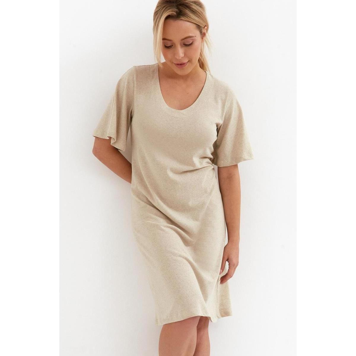 Cana, Damen, Pyjama, Nachthemd model, Beige, (L)